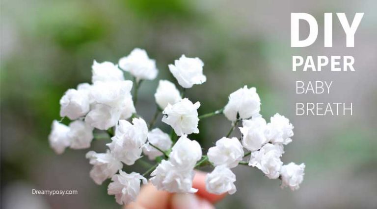 Super Simple And Realistic To Make Baby Breath Paper Flower