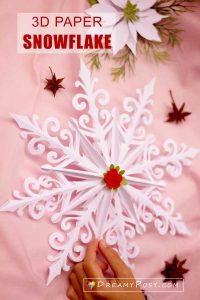 Easy 3D snowflake template and tutorial, giant and small sizes